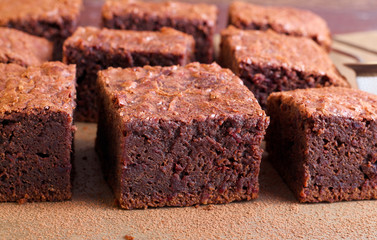 Slices of brownies