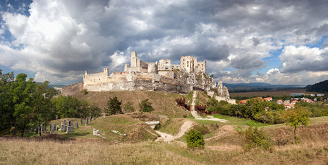 The ruins of the medieval castle Beckov - Slovakia