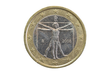 1 Euro M&uuml;nze gebraucht R&uuml;ckseite