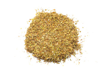 Pile of dried oregano