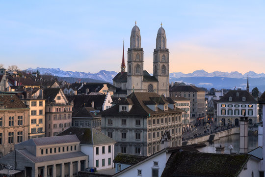 Blick &uuml;ber Z&uuml;rich, Schweiz