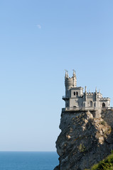 Fototapeta na wymiar Old castle on cliff.