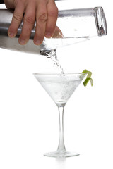 pouring a martini