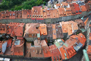 Foto op Canvas Old city of Fribourg from above. © oksmit