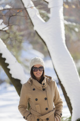 Young woman at winter