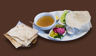 Хаш с лавашем и зеленью