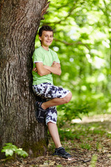 Teenager in the forest