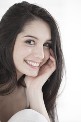 Fototapeta premium Beautiful woman on a bed