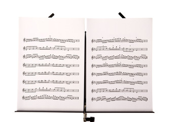 music stand with melody sheets - 60074953