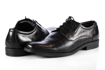 Male shoes.  man's  shoes isolated on white background