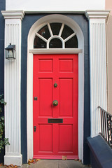 Pink residential door