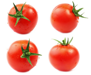 Ripe tomato isolated.