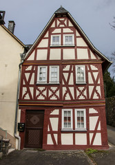 Little old half-timbered house in Traben-Trarbach