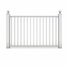 White design metal railing