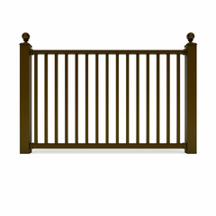 Brown design metal railing