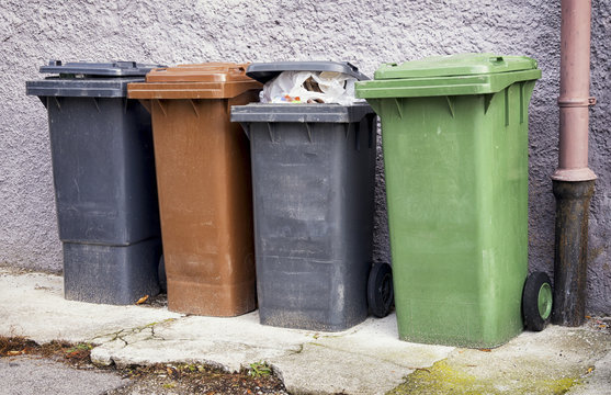 modern garbage bins