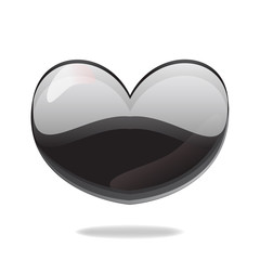 black glass heart