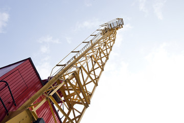 Crane above construction sites