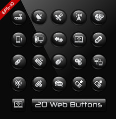 Wireless Communications Icons -- Black Label Series