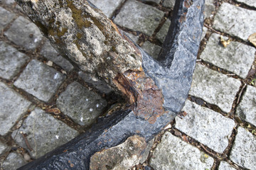 Weathered anchor at National Maritime Museum, Greenwich, London