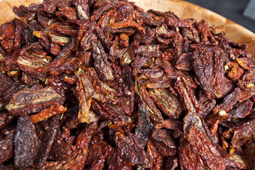 Close-up of dried red chilli pepper