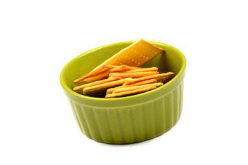 Biscuits On Green Bowl