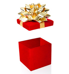 Open Gift Box Isolated on White Background