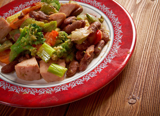 Cassoulet with pork sausage