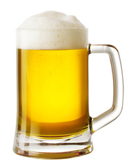 Mug of beer with foam