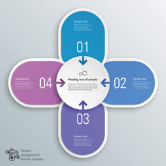 Infographics Vector Background 4-Step Process
