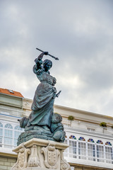 Obraz premium Monument to Maria Pita, A Coruna, Galicia, Spain.