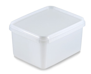 white plastic container(clipping path) - 60093977
