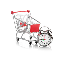 Buying time concept with clock