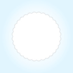 Simple circle icon in paper style