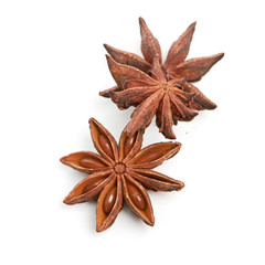Star anise isolated on white background