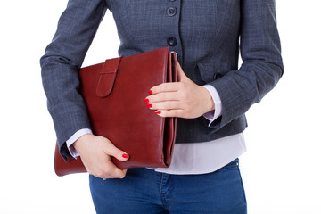 Businesswoman with briefcase