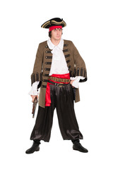 Man wearing pirate costume