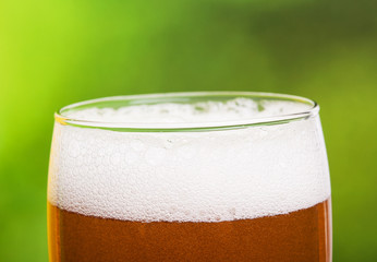 Closeup of beer foam