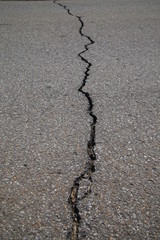 crack tarmac road