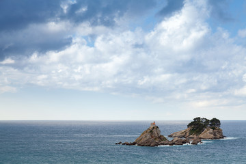 Small islands in Adriatic Sea near Petrovac town, Montenegro