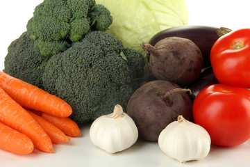 Composition of different vegetables close up