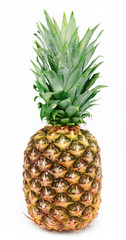 Fototapeta premium Ripe pineapple isolated on a white