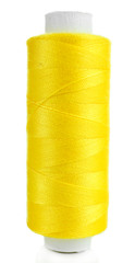 Colored spool of thread isolated on white
