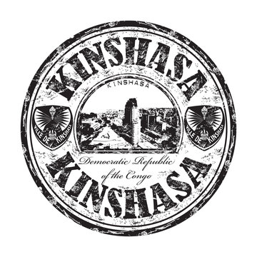 Kinshasa grunge rubber stamp