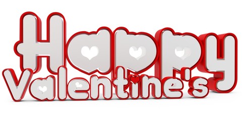 3d happy valentine's day
