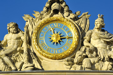Clock of the castle of Versailles