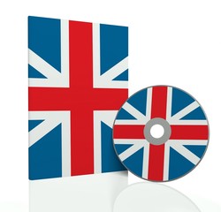 CD cover with disc with British flag