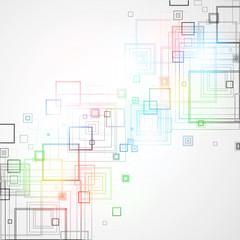 Abstract technological background with color light