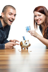 Fototapeta premium Gemeinsam sparen