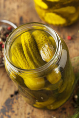 Homemade Organic Crunch Green Pickles